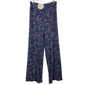 Kaiya Designs Miracle Paisley Floral Print High Waist Lounge Pants S